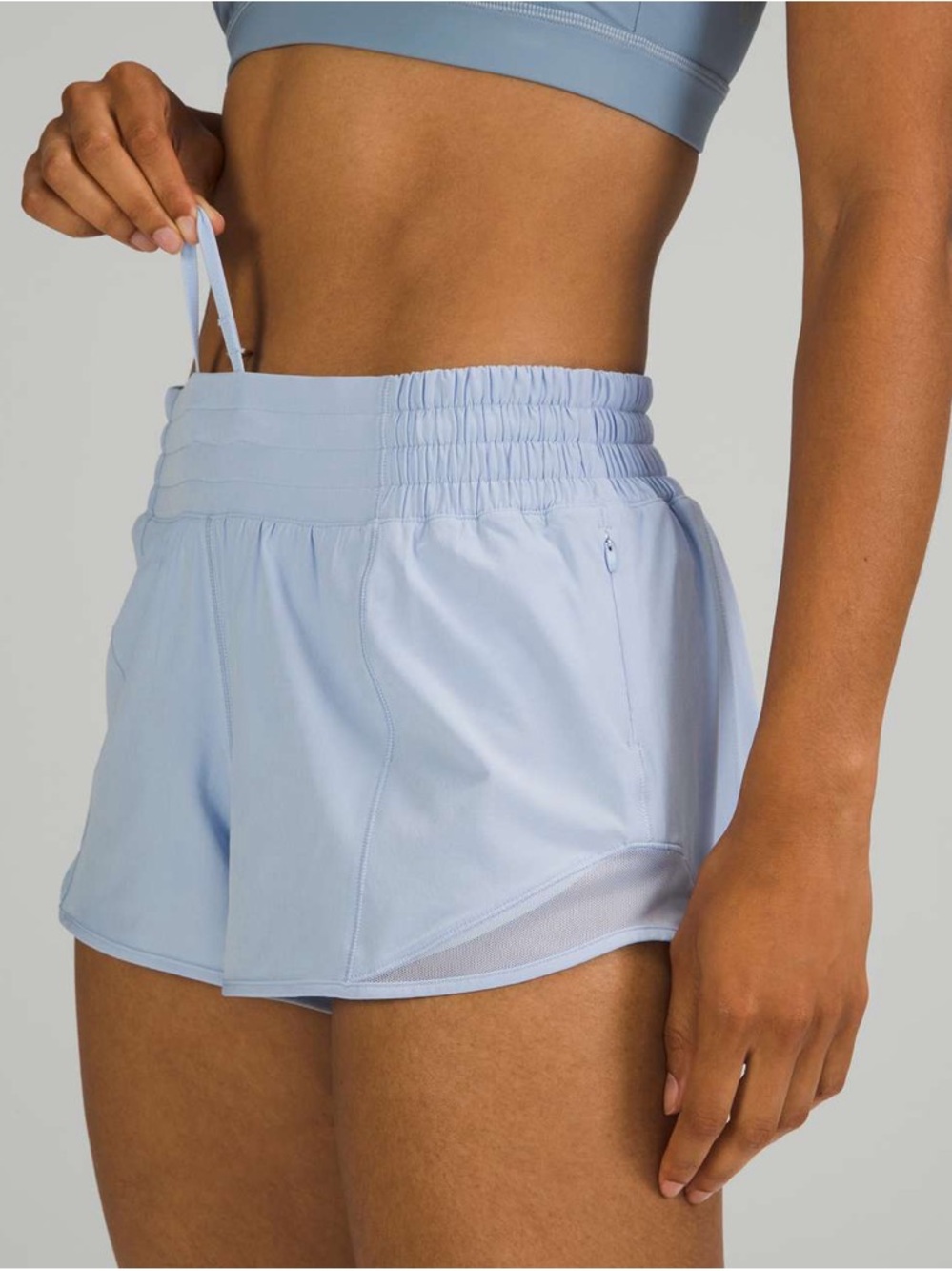 Lululemon Hotty Hot Short II 2.5” Size 10 Light Blue Running Shorts